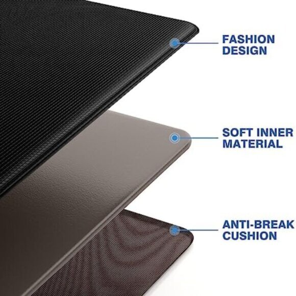 2 PCS Non Slip Kitchen Rugs Cushioned Anti Fatigue Kitchen Mats - Black - Picture 8 of 11